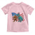 Funny Patriotic Toddler T Shirt Bigfoot Walking Dinosaur With USA Flag - Wonder Print Shop