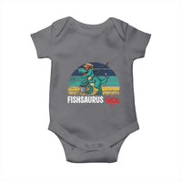 Funny Dinosaur Baby Onesie Fishsaurus Rex Fishing Lover - Wonder Print Shop