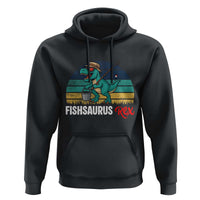 Funny Dinosaur Hoodie Fishsaurus Rex Fishing Lover - Wonder Print Shop