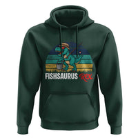 Funny Dinosaur Hoodie Fishsaurus Rex Fishing Lover - Wonder Print Shop