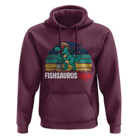 Funny Dinosaur Hoodie Fishsaurus Rex Fishing Lover - Wonder Print Shop