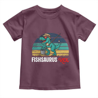Funny Dinosaur Toddler T Shirt Fishsaurus Rex Fishing Lover - Wonder Print Shop