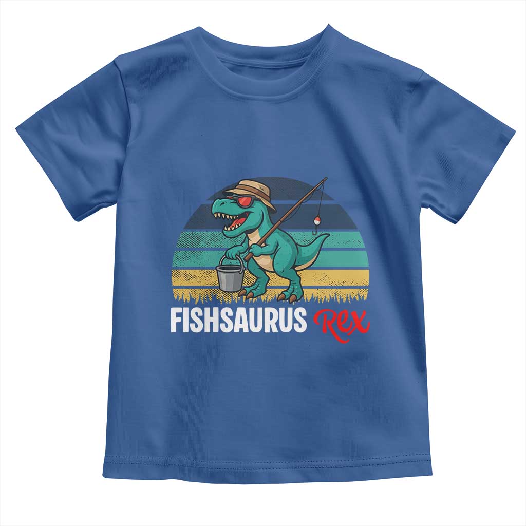 Funny Dinosaur Toddler T Shirt Fishsaurus Rex Fishing Lover - Wonder Print Shop