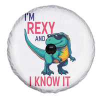 Funny Dinosaur Spare Tire Cover I Am Rexy And I Know It - Wonder Print Shop