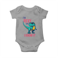 Funny Dinosaur Baby Onesie I Am Rexy And I Know It - Wonder Print Shop
