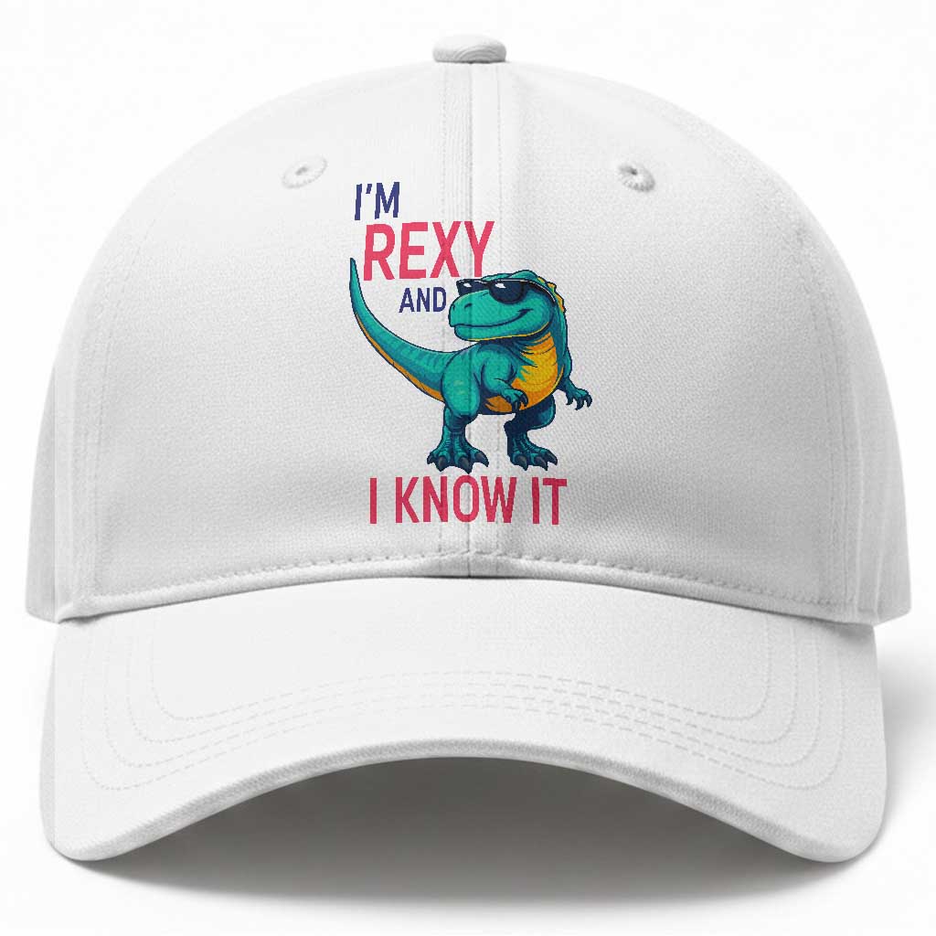 Funny Dinosaur Baseball Cap I Am Rexy And I Know It