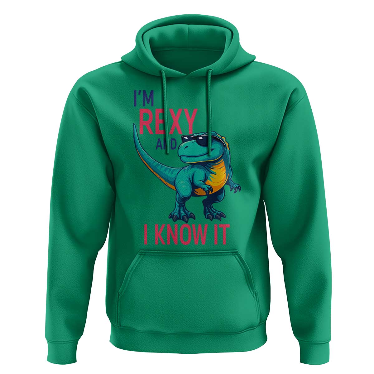 Funny Dinosaur Hoodie I Am Rexy And I Know It - Wonder Print Shop
