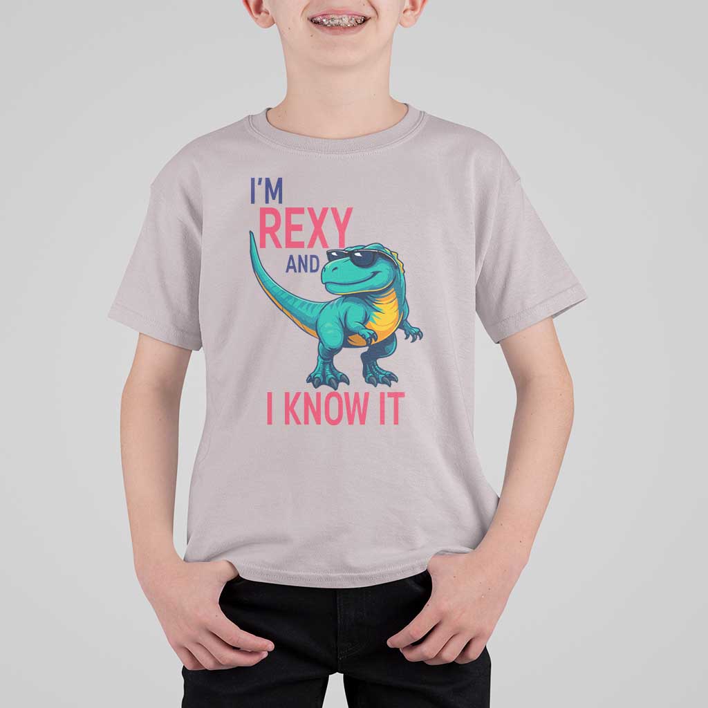 Funny Dinosaur T Shirt For Kid I Am Rexy And I Know It - Wonder Print Shop