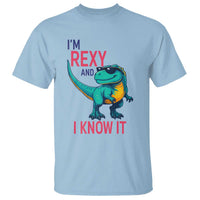 Funny Dinosaur T Shirt I Am Rexy And I Know It - Wonder Print Shop