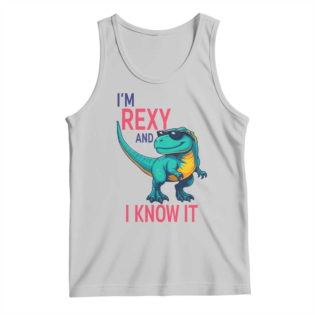 Funny Dinosaur Tank Top I Am Rexy And I Know It - Wonder Print Shop