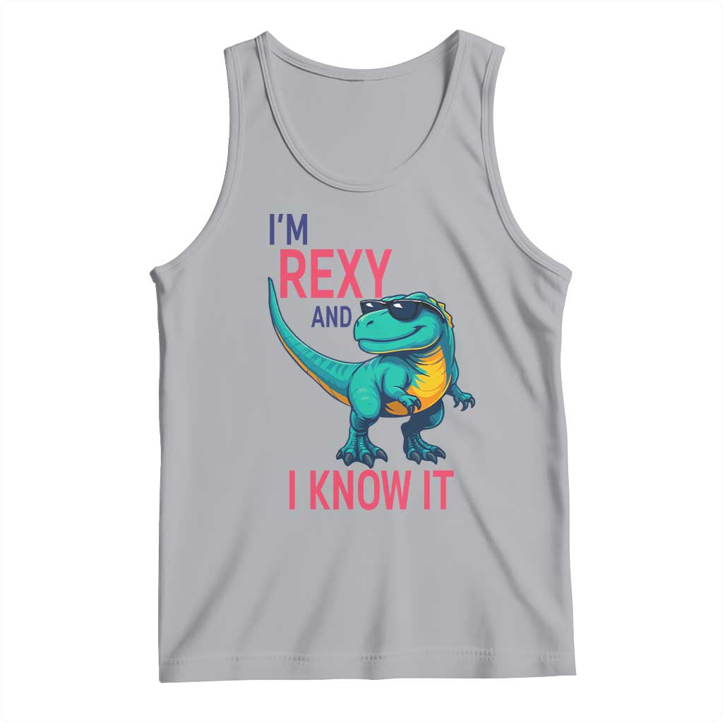 Funny Dinosaur Tank Top I Am Rexy And I Know It - Wonder Print Shop