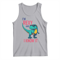 Funny Dinosaur Tank Top I Am Rexy And I Know It - Wonder Print Shop