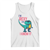 Funny Dinosaur Tank Top I Am Rexy And I Know It - Wonder Print Shop