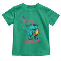 Funny Dinosaur Toddler T Shirt I Am Rexy And I Know It - Wonder Print Shop