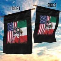Mexican American Pride Garden Flag Bicultural Heritage Girl Vintage Flag