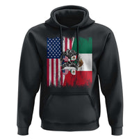 Mexican American Pride Hoodie Bicultural Heritage Girl Vintage Flag