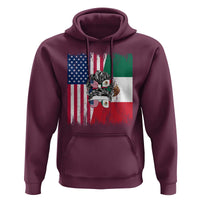 Mexican American Pride Hoodie Bicultural Heritage Girl Vintage Flag