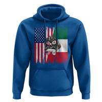 Mexican American Pride Hoodie Bicultural Heritage Girl Vintage Flag