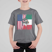 Mexican American Pride T Shirt For Kid Bicultural Heritage Girl Vintage Flag