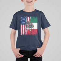 Mexican American Pride T Shirt For Kid Bicultural Heritage Girl Vintage Flag
