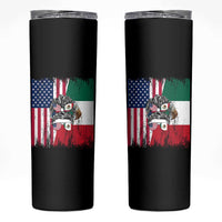 Mexican American Pride Skinny Tumbler Bicultural Heritage Girl Vintage Flag