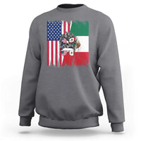 Mexican American Pride Sweatshirt Bicultural Heritage Girl Vintage Flag