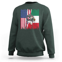 Mexican American Pride Sweatshirt Bicultural Heritage Girl Vintage Flag