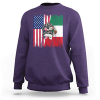 Mexican American Pride Sweatshirt Bicultural Heritage Girl Vintage Flag