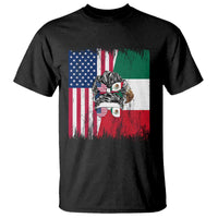 Mexican American Pride T Shirt Bicultural Heritage Girl Vintage Flag