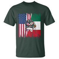 Mexican American Pride T Shirt Bicultural Heritage Girl Vintage Flag