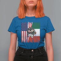 Mexican American Pride T Shirt For Women Bicultural Heritage Girl Vintage Flag
