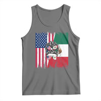 Mexican American Pride Tank Top Bicultural Heritage Girl Vintage Flag