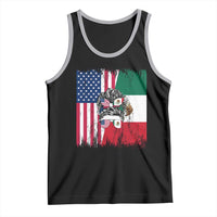 Mexican American Pride Tank Top Bicultural Heritage Girl Vintage Flag