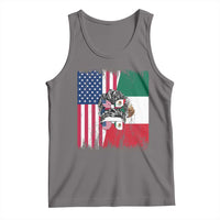 Mexican American Pride Tank Top Bicultural Heritage Girl Vintage Flag