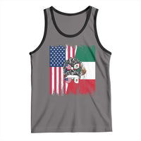 Mexican American Pride Tank Top Bicultural Heritage Girl Vintage Flag