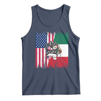 Mexican American Pride Tank Top Bicultural Heritage Girl Vintage Flag