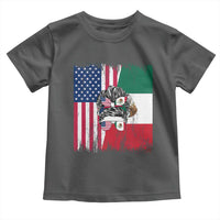 Mexican American Pride Toddler T Shirt Bicultural Heritage Girl Vintage Flag