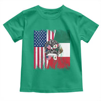 Mexican American Pride Toddler T Shirt Bicultural Heritage Girl Vintage Flag