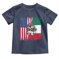 Mexican American Pride Toddler T Shirt Bicultural Heritage Girl Vintage Flag