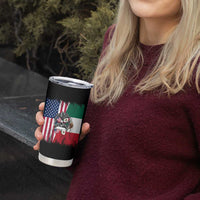 Mexican American Pride Tumbler Cup Bicultural Heritage Girl Vintage Flag