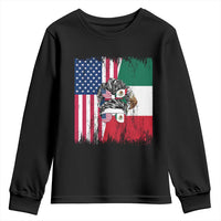 Mexican American Pride Youth Sweatshirt Bicultural Heritage Girl Vintage Flag
