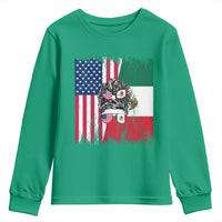 Mexican American Pride Youth Sweatshirt Bicultural Heritage Girl Vintage Flag