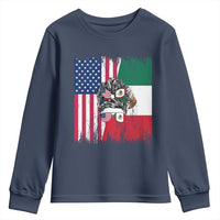 Mexican American Pride Youth Sweatshirt Bicultural Heritage Girl Vintage Flag