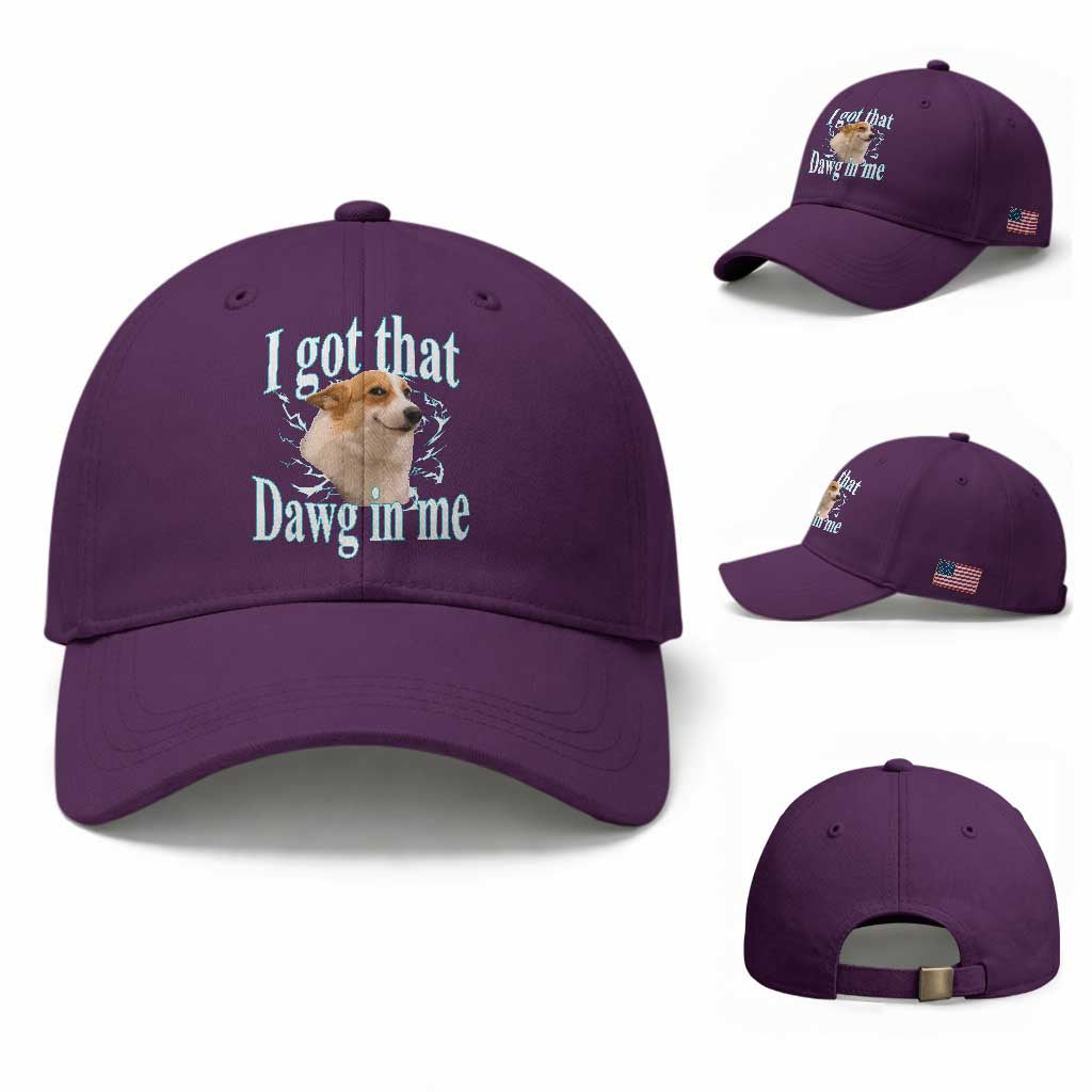I Got That Dawg In Me Baseball Cap Funny Corgi Dog Meme
