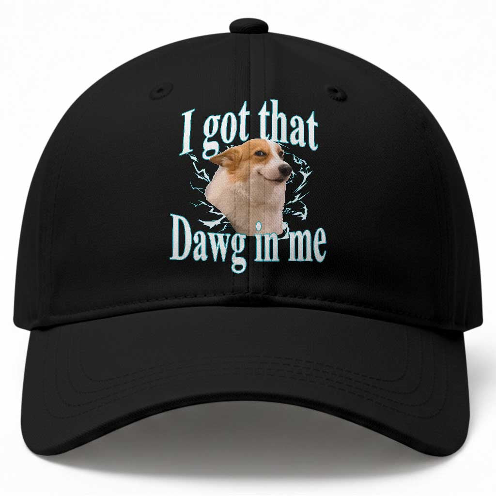 I Got That Dawg In Me Baseball Cap Funny Corgi Dog Meme