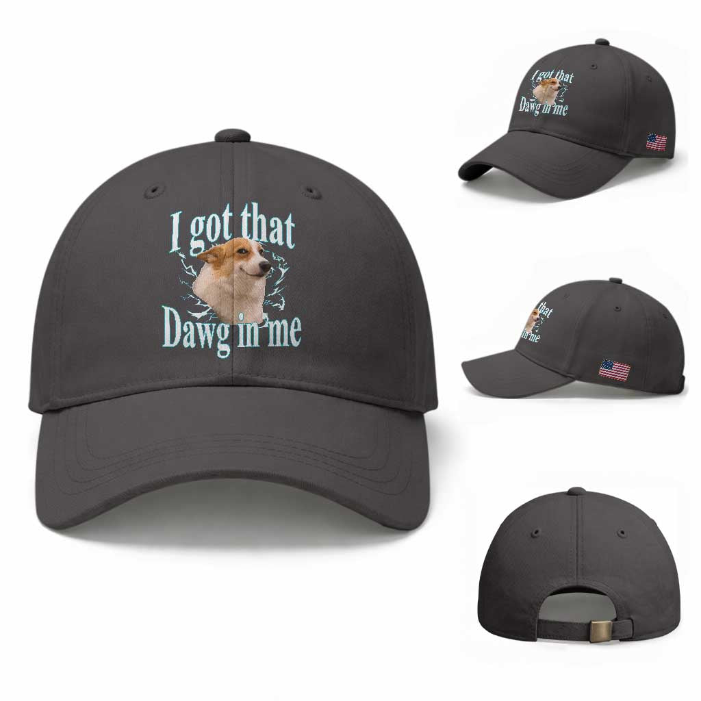 I Got That Dawg In Me Baseball Cap Funny Corgi Dog Meme