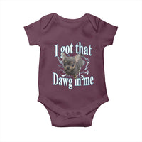 I Got That Dawg In Me Dog Meme Baby Onesie Ironic Chihuahua Face - Wonder Print Shop
