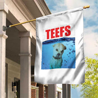 Chihuahua Dog Meme Garden Flag Funny Horror Movie Poster Dog Teefs - Wonder Print Shop