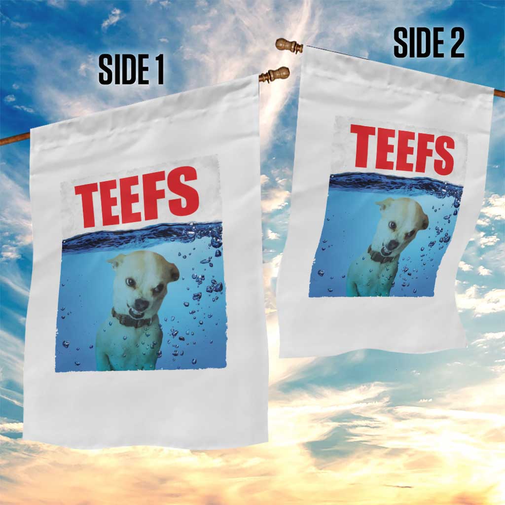 Chihuahua Dog Meme Garden Flag Funny Horror Movie Poster Dog Teefs - Wonder Print Shop