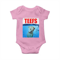 Chihuahua Dog Meme Baby Onesie Funny Horror Movie Poster Dog Teefs - Wonder Print Shop